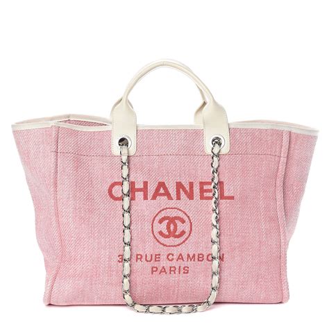 chanel large tote pink|Chanel canvas tote handbags.